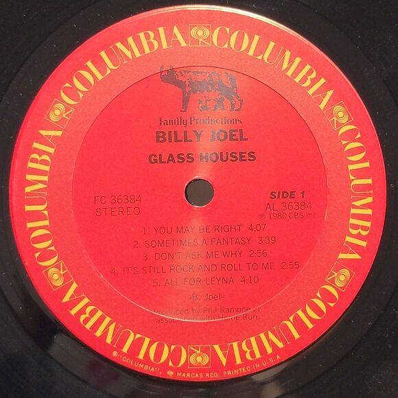 VINTAGE VINYL Billy Joel - Glass Houses 1980 - Picture 6 of 9